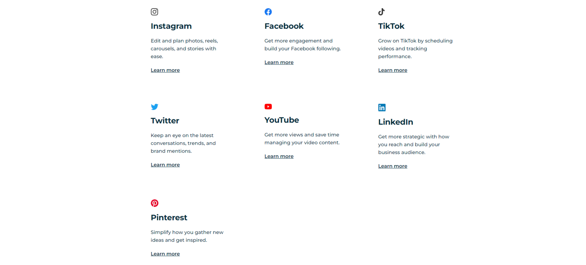 Lista obsługiwanych platform social media przez Hootsuite