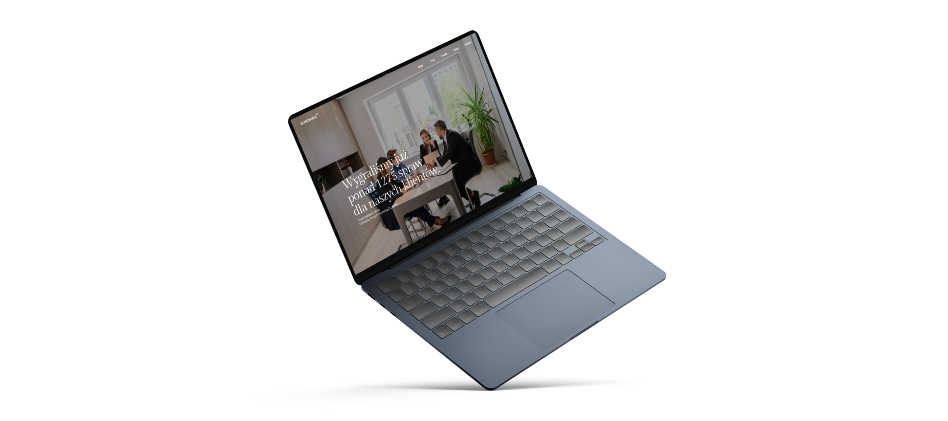 Pierwszy widok strony internetowej BO Adwokat