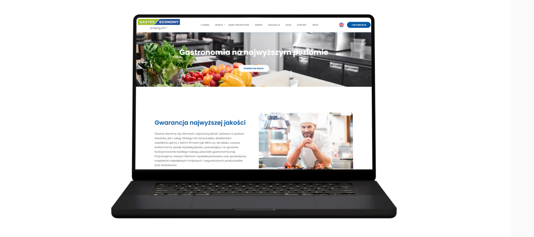 Widok strony internetowej Gastro-Economy