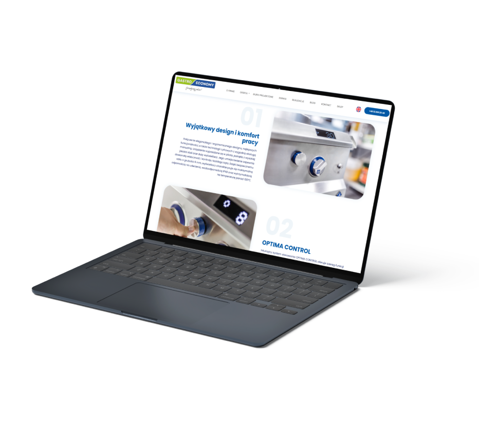 Prezentacja oferty na stronie internetowej Gastro-Economy