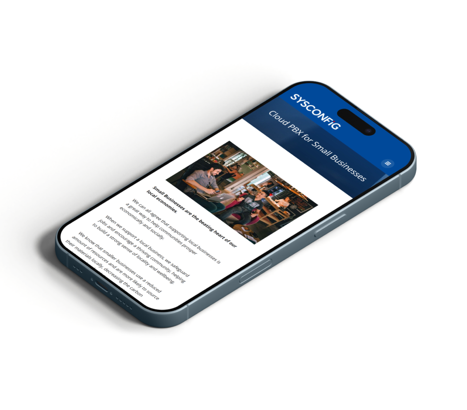 Widoki mobilne strony internetowej platformy Sysconfig