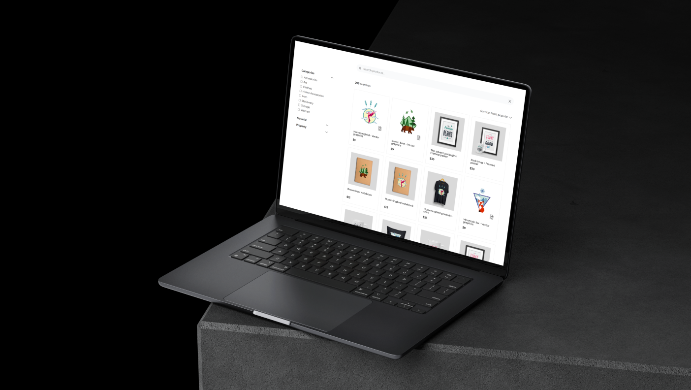 Finder - wyszukiwarka dla sklepów internetowych PrestaShop, WooCommerce, dedykowanych rozwiązań wygląd na desktop.